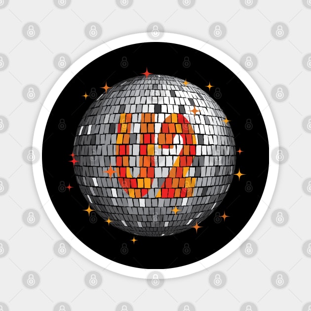 U2 Disco Ball | Orange Magnet by Rad Love